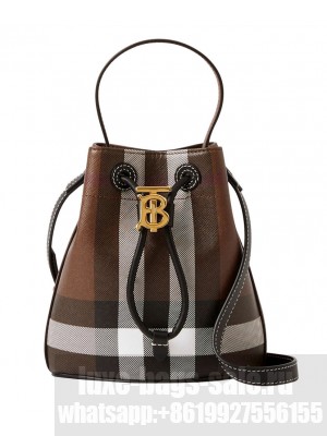 Burberry Mini TB Bucket Bag Coffee