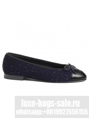 Chanel Women's Ballet Flats G02819 Dark Blue