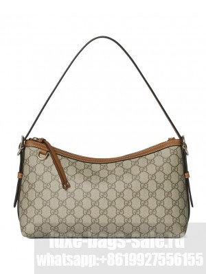 Gucci GG Emblem Medium Shoulder Bag 847449 Coffee