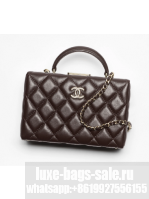 CHANEL SMALL BOX BAG AS5167 Dark Brown