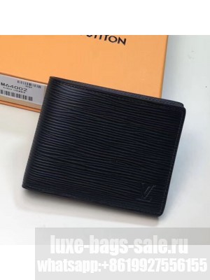 Louis Vuitton Men's Slender ID Epi Leather Wallet M60332 Black 2019 Collection