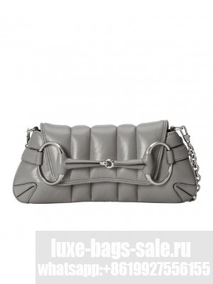Gucci Horsebit Chain Small Shoulder Bag 764339 Gray