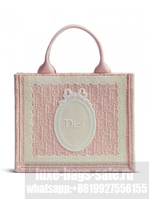 Christian Dior Small Dioramour Book Tote Handbag M1404 Pink