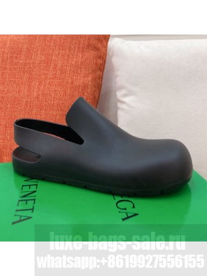 Bottega Veneta Rubber Puddle Slingback Flat Shoe Black  2021 Collection