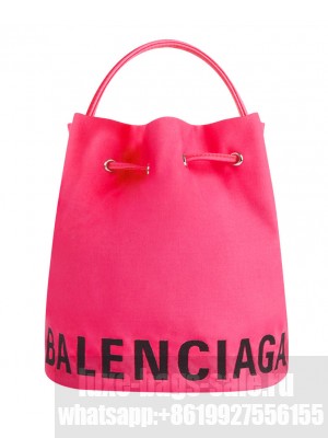 Balenciaga Wheel XS Drawstring Bucket Peachblow
