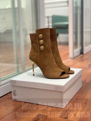 Balmain 10.5cm Open toe Brown Boots 2022 Collection