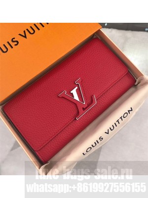 Louis Vuitton Capucines Wallet M61471 Red