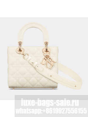 SMALL LADY DIOR MY ABCDIOR BAG Latte Cannage Lambskin M0538ONG
