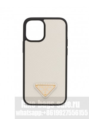 Prada Saffiano Cover For Iphone 1ZH131 Cream