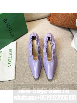 Bottega Veneta Almond Pumps in purple Lambskin with Plexiglass Heel 2021 Collection