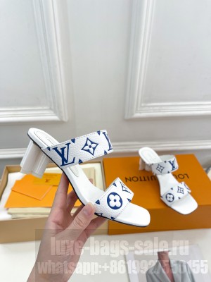 Louis Vuitton Silhouette 5.5cm in Monogram Leather White Slide Mule 2023 