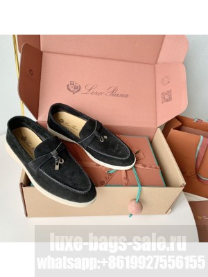 Loro Piana Unisex Summer Charms Walk Suede Loafers 08