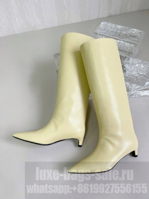 Jil Sander 3.5cm Calfskin Leather High boots Yellow