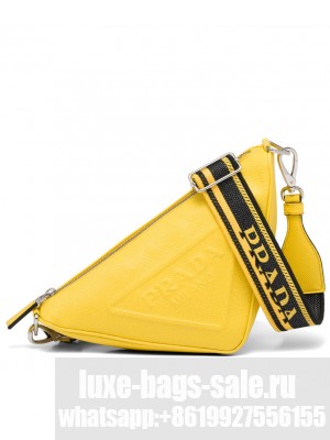 Prada Saffiano Triangle Bag Yellow