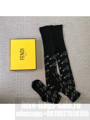 Fendi Mania Logo Tights Black 04 2019 Collection