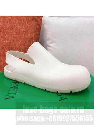 Bottega Veneta Rubber Puddle Slingback Flat Shoe White  2021 Collection