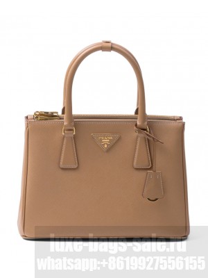 Prada Medium Prada Galleria Saffiano Leather Bag 1BA863 Coffee