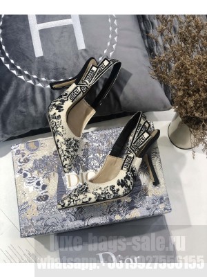 DIOR x CHIARA FERRAGNI  HEEL 9.5CM J'ADIOR SLINGBACK PUMPS TECHNICAL FABRIC 08