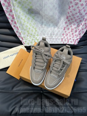 Louis Vuitton LV Skate Man's Sneakers in Leather and Mesh Grey 2023