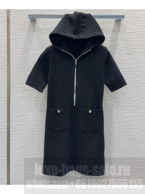 Chanel Women's Half Zip Dress Black