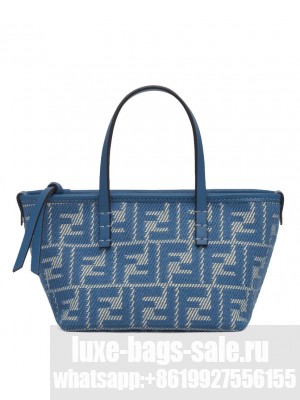 Fendi Denim-Effect Ff Jacquard Mini-Bag 8BN335