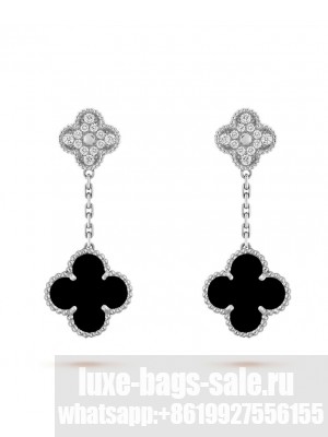 Van Cleef & Arpels Magic Alhambra Earrings Black
