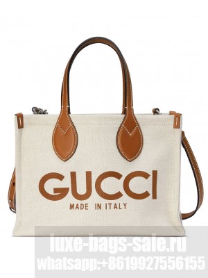 Gucci Mini Tote Bag With Gucci Print 772144 Coffee