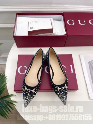 Gucci Women's Erin Gg Crystal Canvas Flat black 2025