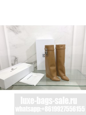 GIVENCHY SHARK LOCK PANT BOOTS IN CALFSKIN LEATHER 2022 BROWN