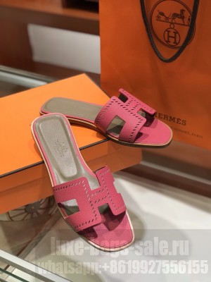 Hermes Oran Flat slippers in epsom leather 08 2021 Collection