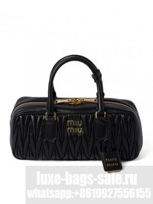 Miumiu Arcadie Matelasse Nappa Leather Bag Black