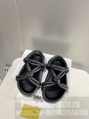 Maison Margiela mm6 flip flop sandals Black 2022 Collection