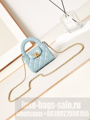 Chanel 23K NANO SHOPPING BAG AS3435 SKY BLUE
