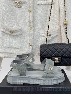 Chanel CC Logo Beach Sandals 2025 04
