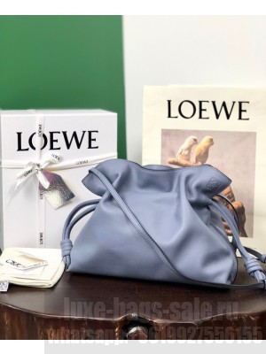 Loewe Flamenco Clutch In Nappa Calfskin Blue