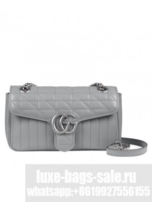 Gucci GG Marmont Small Shoulder Bag 443497 Gray