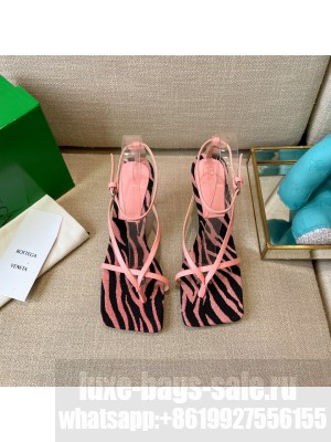 Bottega Veneta Stretch Striped Insole Sandals 9cm Pink/Zebra Spring/Summer 2022 Collection