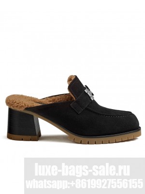 Hermes Women's Flore 60 Mule Black