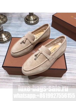 Loro Piana Summer Charms Walk Suede Calf Skin loafer