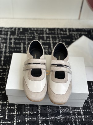 The Row German Training Shoes in Suede & Leather Grey