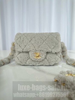 Chanel SMALL FLAP BAG AS5175 light gray