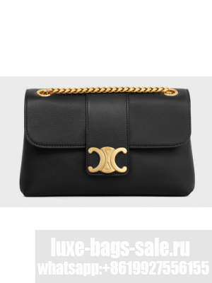 CELINE TEEN CELINE VICTOIRE BAG IN SUPPLE CALFSKIN 116593 black