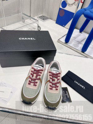 Chanel Fabric Sneakers G39597 Green/Pink