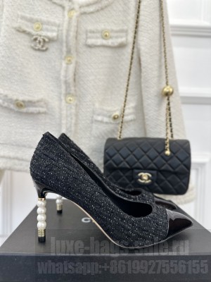 Chanel Pearl Heel 8.5cm Pumps 012
