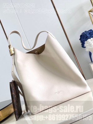 Louis Vuitton Low Key Hobo MM M25022 Limestone Gray