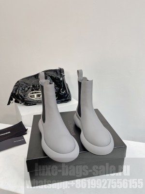Jil Sander Leather ankle boots grey