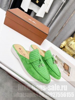 Loro Piana Sprightly Charms Walk Loafers 2022 Collection,Green