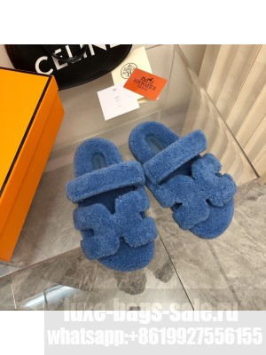 Hermes woolskin Oran Flat Slide Sandals 150 2022 Collection