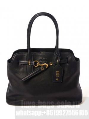 Miumiu Aventure Nappa Leather Bag 5BG291 Black