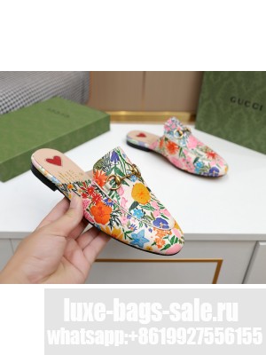 GUCCI PRINCETOWN GG HORSEBIT SLIPPER FLOWER PRINT 01 2021 Collection